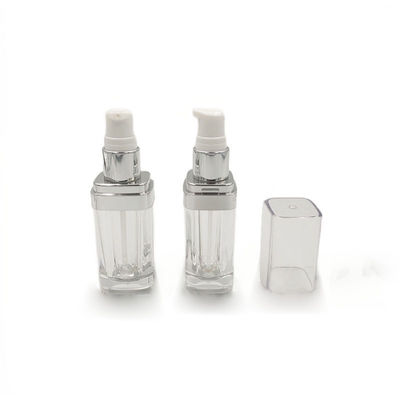 PMMA Clear Empty Foundation Bottle With Pump Reccyclable 15/30/50 ml
