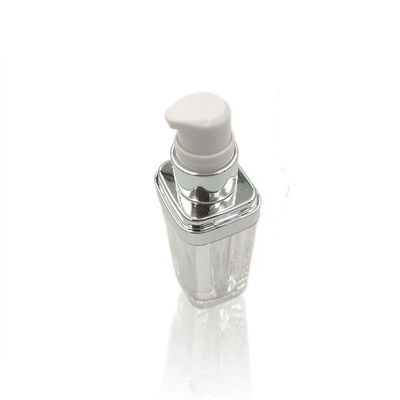 PMMA Clear Empty Foundation Bottle With Pump Reccyclable 15/30/50 ml