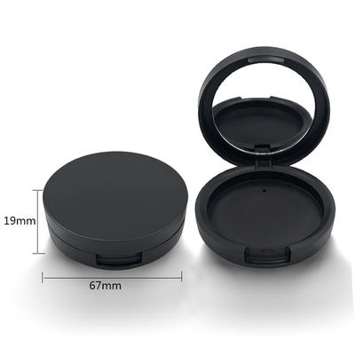 Maty czarny, spersonalizowany, kompaktowy, pusty pudrowy obudowa 67mm*19mm