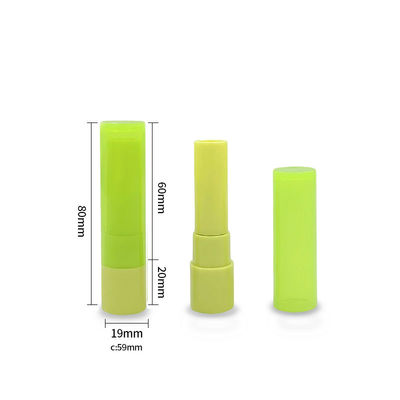 Zastosowalna zielona plastikowa lampka balsam do warg 19*80mm