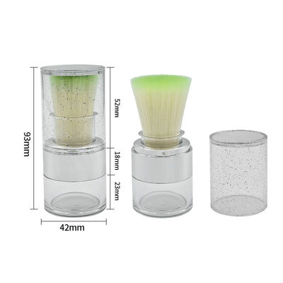 15g Twist Open Clear Loose Powder Case dla zrównoważonego zastosowania logo